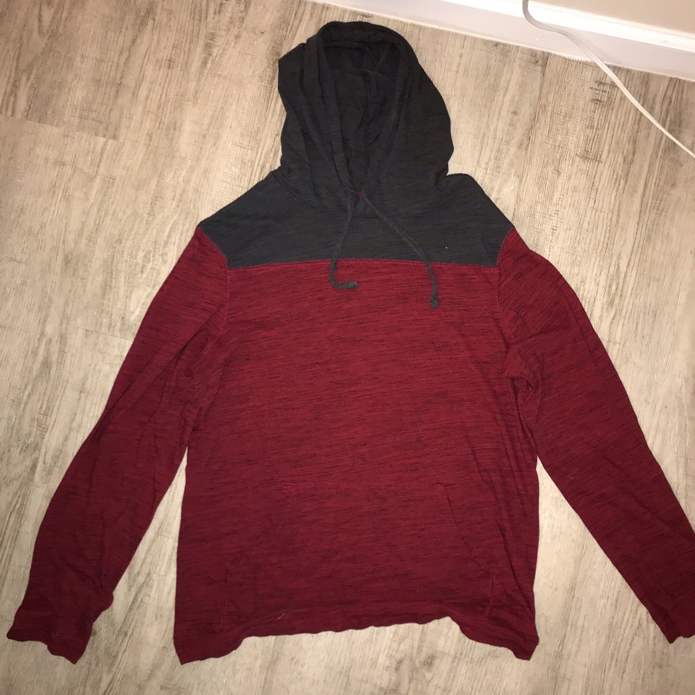 Long sleeved, hooded t-shirt